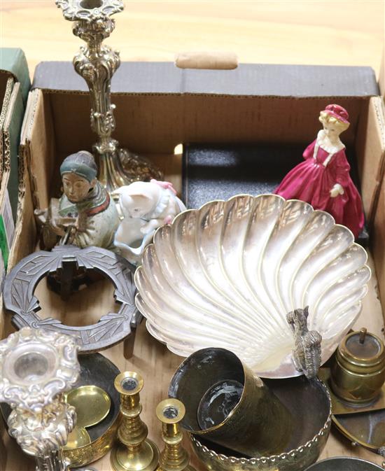 A quantity of mixed silver plate, metalware etc